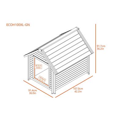 Show full view: New Age Pet ecoFLEX Bunk Style Dog House, Tan, X-Large slide 6 of 11