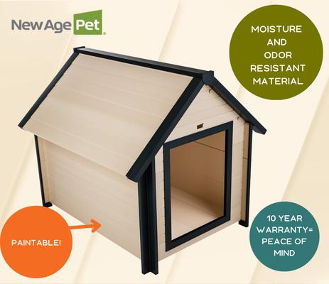 Show full view: New Age Pet ecoFLEX Bunk Style Dog House, Tan, X-Large slide 8 of 11