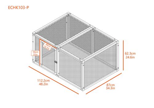 Show full view: New Age Pet ECOFLEX Fontana Urban Farm Chicken Pen, Standard slide 5 of 11