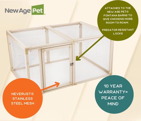 Show full view: New Age Pet ECOFLEX Fontana Urban Farm Chicken Pen, Standard slide 6 of 11