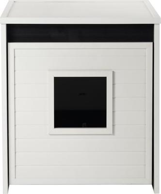 Show full view: New Age Pet ECOFLEX Freedom LitterLoo with Pull Out Drawer End Table Cat Litter Box Enclosure, Antique White slide 2 of 12