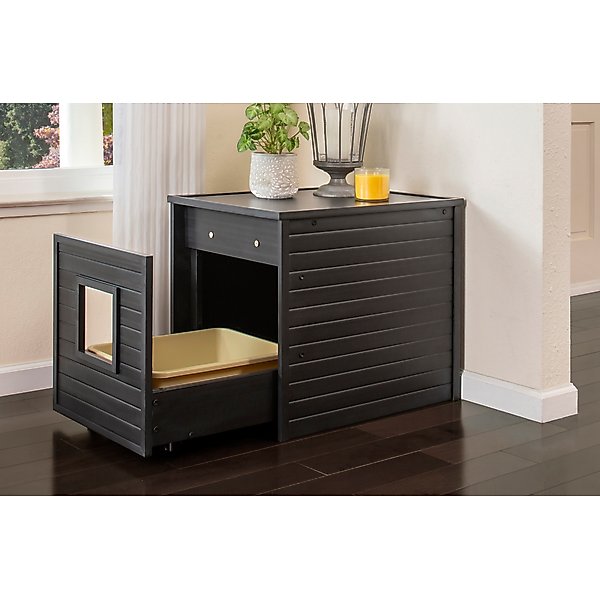 NEW AGE PET ECOFLEX Litter Box Cover End Table, Antique White, Jumbo ...