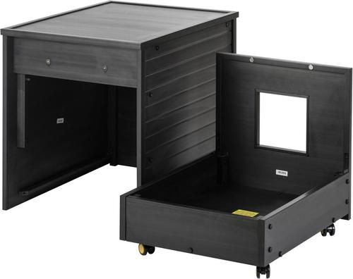 Show full view: New Age Pet ECOFLEX Freedom LitterLoo with Pull Out Drawer End Table Cat Litter Box Enclosure, Black slide 5 of 12