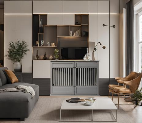 Show full view: New Age Pet ECOFLEX Horizon Dog Crate, Grey, X-Large slide 2 of 12