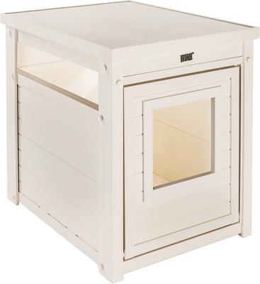 Show full view: New Age Pet ECOFLEX Litter Box Cover End Table, Antique White, Standard slide 2 of 12