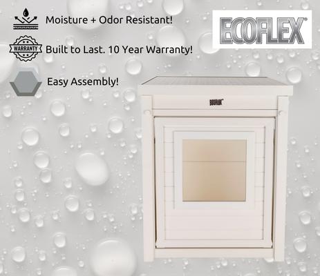 Show full view: New Age Pet ECOFLEX Litter Box Cover End Table, Antique White, Standard slide 7 of 12