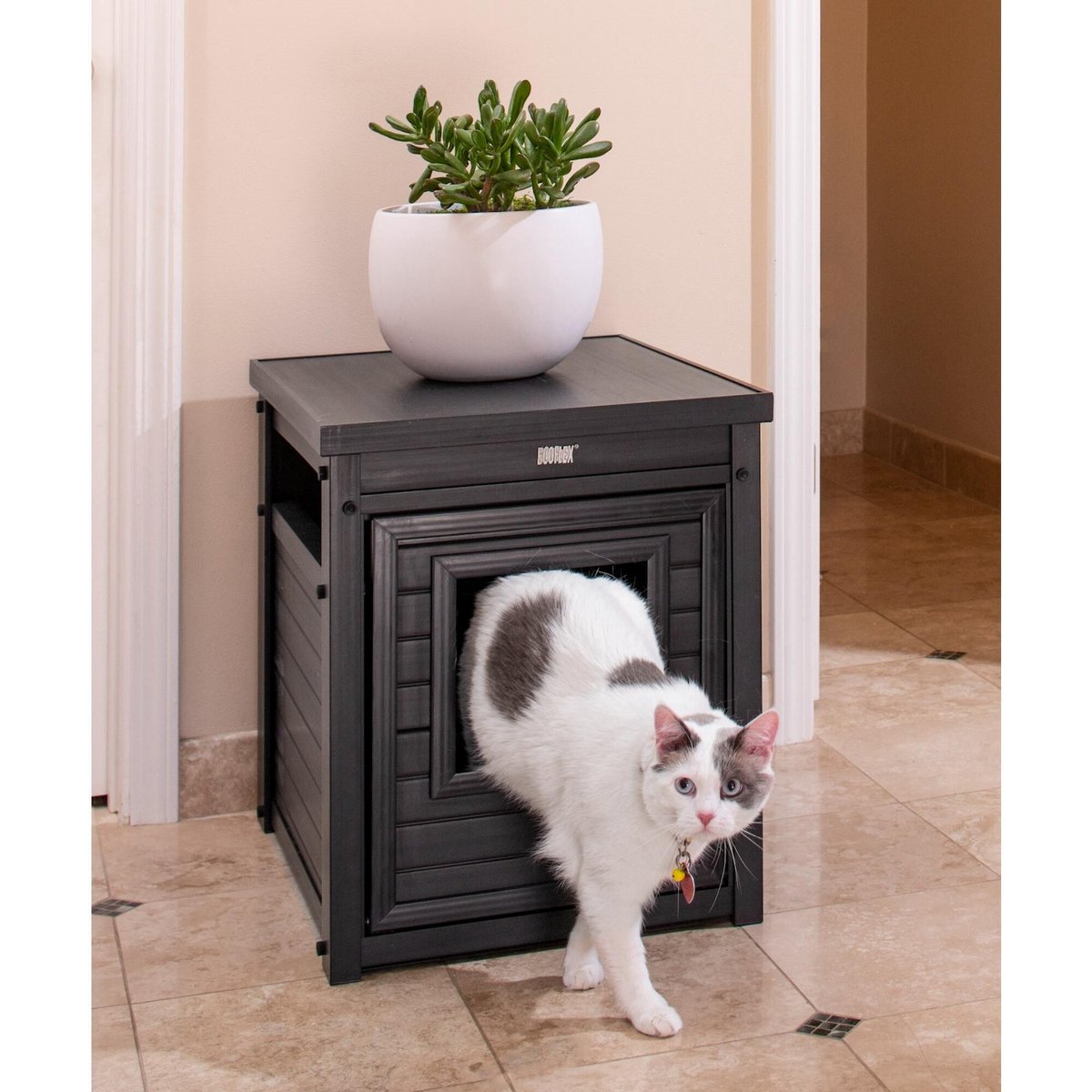 New Age Pet ECOFLEX Litter Box Cover End Table, Espresso, Standard
