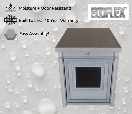 Show full view: New Age Pet ECOFLEX Litter Box Cover End Table, Grey, Standard slide 6 of 12