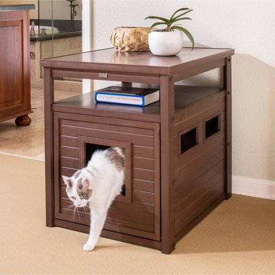 New Age Pet New Age Pet ECOFLEX Litter Box Cover End Table, Russet Brown, Jumbo