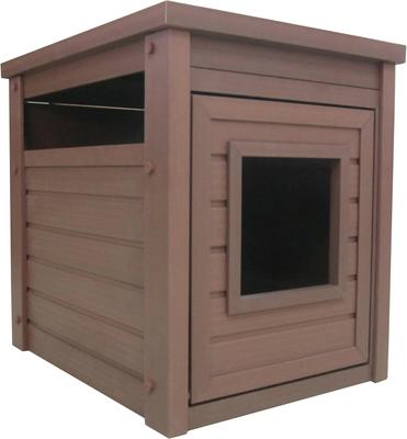 Show full view: New Age Pet ECOFLEX Litter Box Cover End Table, Russet Brown, Standard slide 2 of 12