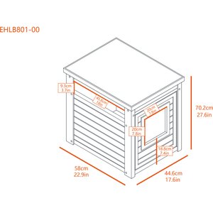 New Age Pet ECOFLEX Litter Box Cover End Table, Russet Brown, Standard