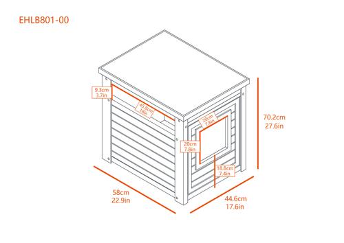 Show full view: New Age Pet ECOFLEX Litter Box Cover End Table, Russet Brown, Standard slide 4 of 12