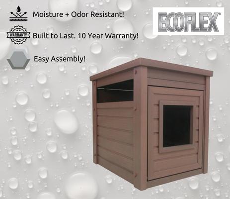 Show full view: New Age Pet ECOFLEX Litter Box Cover End Table, Russet Brown, Standard slide 5 of 12