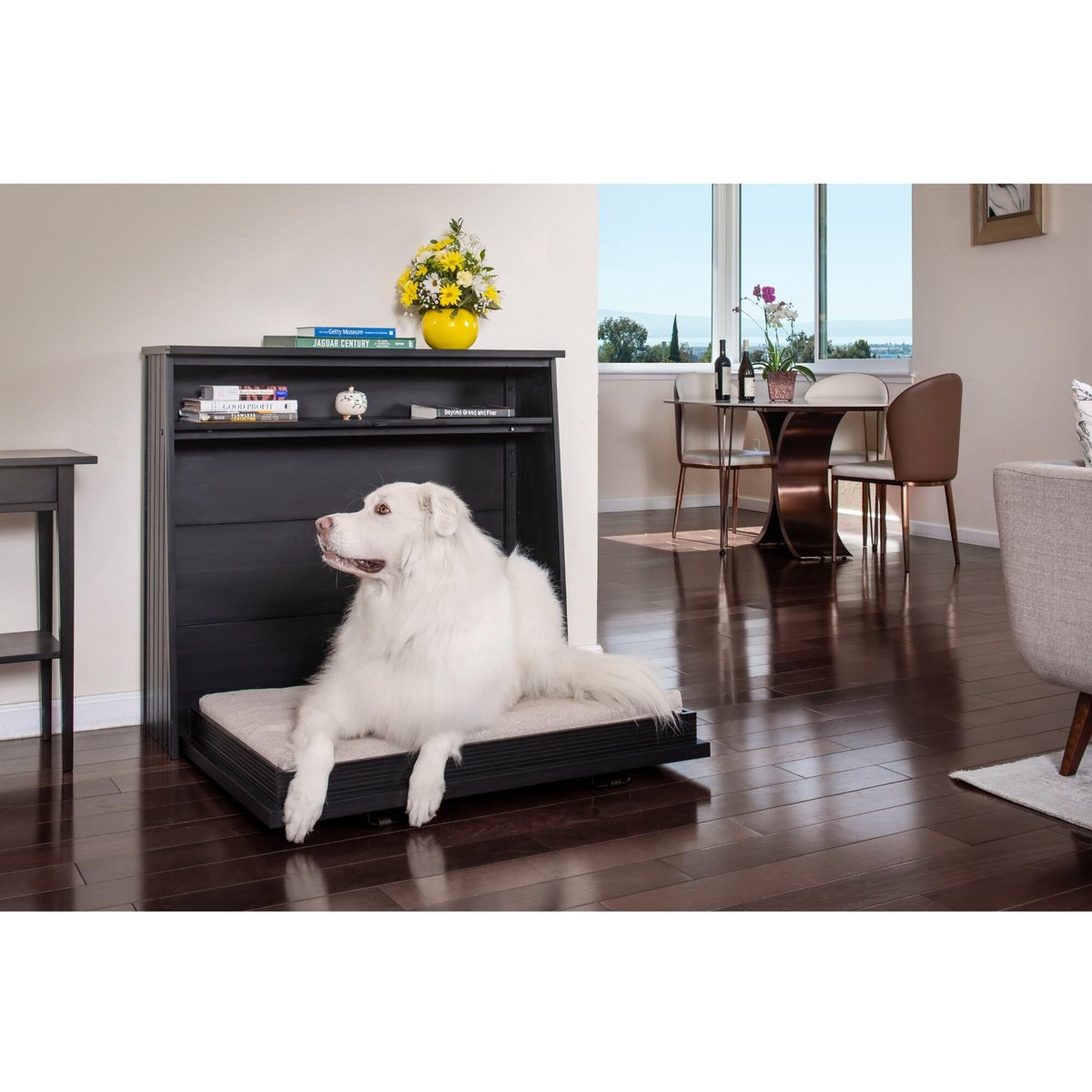 New Age Pet ECOFLEX Murphy Style Orthopedic Dog Bed with Removable Cover, X-Large, Black