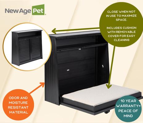 Show full view: New Age Pet ECOFLEX Murphy Style Orthopedic Dog Bed with Removable Cover, X-Large, Black slide 9 of 11