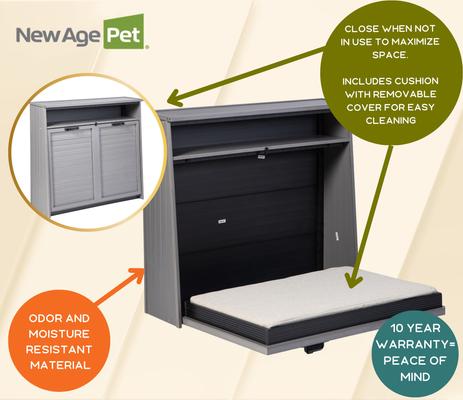 Show full view: New Age Pet ECOFLEX Murphy Style Orthopedic Dog Bed with Removable Cover, X-Large, Grey slide 9 of 12