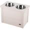 Show in main carousel: New Age Pet ECOFLEX Piedmont Double Diner Elevated Dog Bowls & Storage, Antique White, 4-cup slide 2 of 12