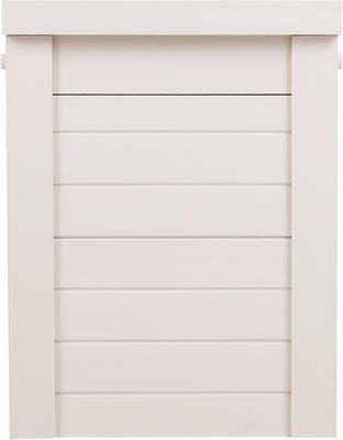 Show full view: New Age Pet ECOFLEX Piedmont Double Diner Elevated Dog Bowls & Storage, Antique White, 4-cup slide 5 of 12