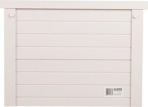 Show full view: New Age Pet ECOFLEX Piedmont Double Diner Elevated Dog Bowls & Storage, Antique White, 4-cup slide 6 of 12