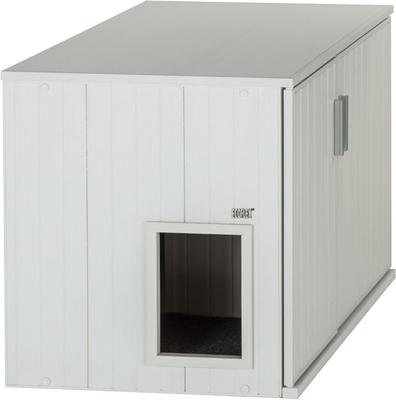 Show full view: New Age Pet ECOFLEX Promax LitterLoo Cover Table Cat Litter Box Enclosure, Antique White slide 4 of 11