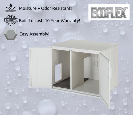 Show full view: New Age Pet ECOFLEX Promax LitterLoo Cover Table Cat Litter Box Enclosure, Antique White slide 8 of 11