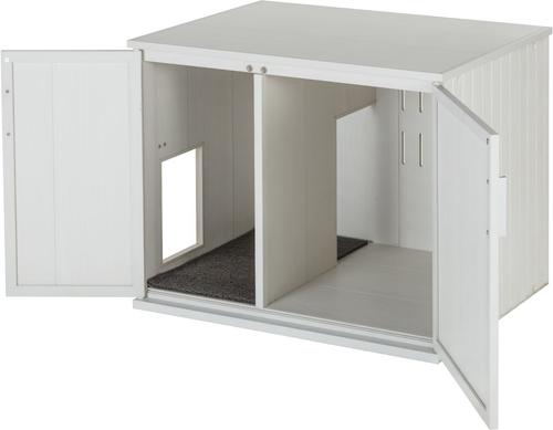 Show full view: New Age Pet ECOFLEX Promax LitterLoo Cover Table Cat Litter Box Enclosure, Antique White slide 3 of 11