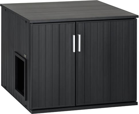 Show full view: New Age Pet ECOFLEX Promax LitterLoo Cover Table Cat Litter Box Enclosure, Black Espresso slide 6 of 12