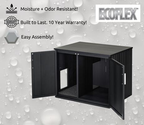 Show full view: New Age Pet ECOFLEX Promax LitterLoo Cover Table Cat Litter Box Enclosure, Black Espresso slide 10 of 12