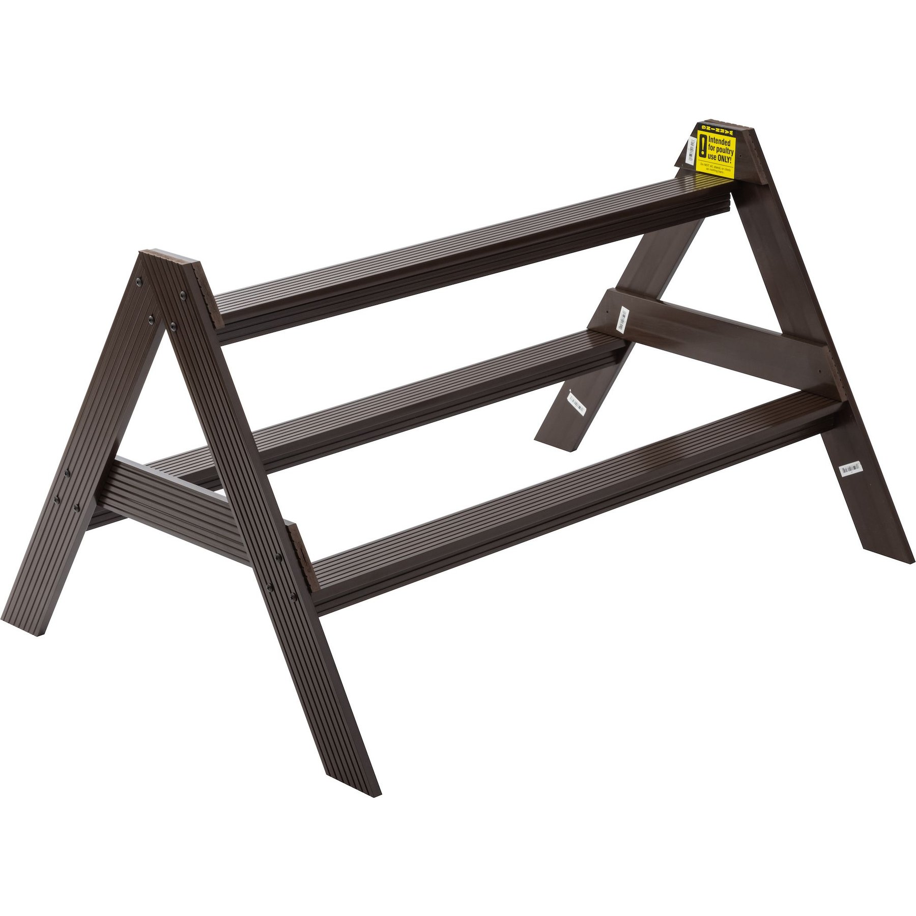 New Age Pet ECOFLEX Restful Roost A-Shape Chicken Roosting Bar, Walnut, Large