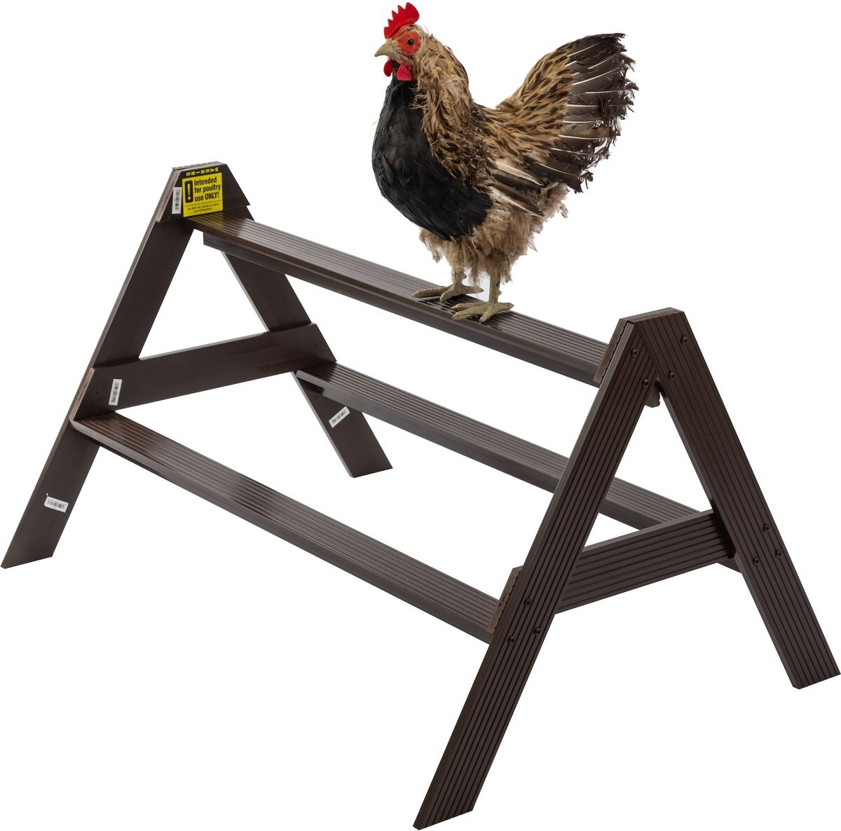 NEW AGE PET ECOFLEX Restful Roost AShape Chicken Roosting Bar, Walnut