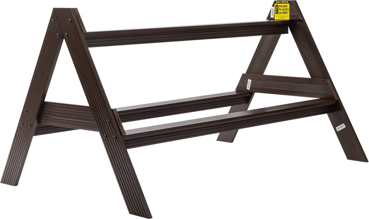 NEW AGE PET ECOFLEX Restful Roost AShape Chicken Roosting Bar, Walnut