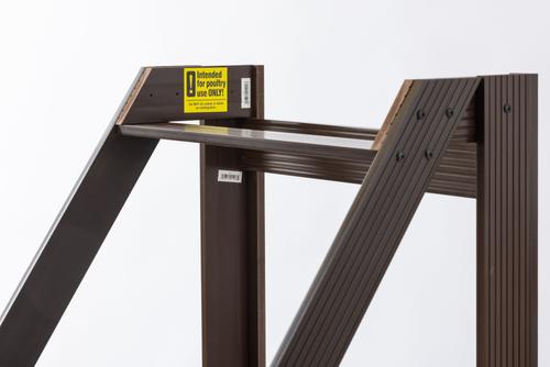 Show full view: New Age Pet ECOFLEX Restful Roost L-Shape Chicken Roosting Bar, Walnut, Medium slide 8 of 11