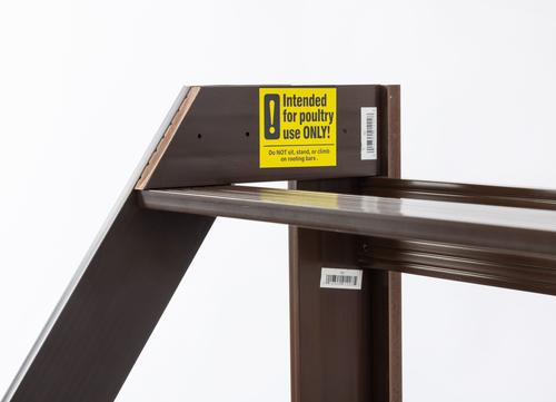 Show full view: New Age Pet ECOFLEX Restful Roost L-Shape Chicken Roosting Bar, Walnut, Medium slide 9 of 11