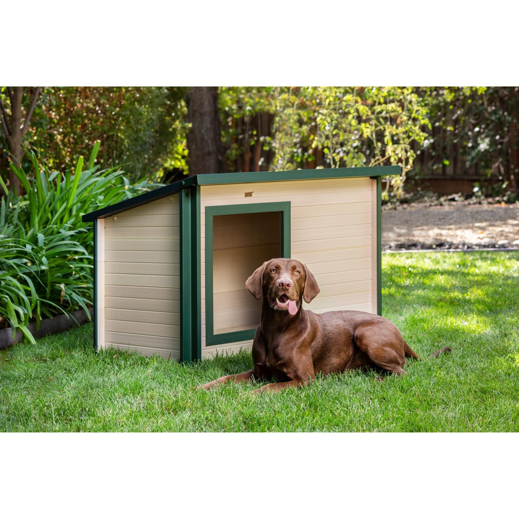 New Age Pet ECOFLEX Rustic Lodge Style Outdoor Dog House, Extra Large