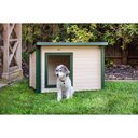 New Age Pet ECOFLEX Rustic Lodge Style Outdoor Dog House, Tan, Medium