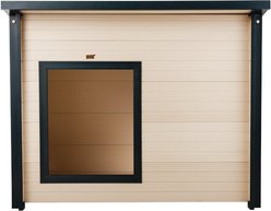 New Age Pet ECOFLEX Rustic Lodge Style Outdoor Dog House, Tan, Medium slide 2 of 7