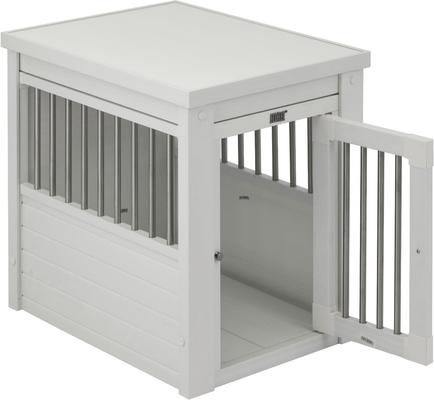 Show full view: New Age Pet ecoFLEX Single Door Furniture Style Dog Crate & End Table, Antique White, 23 inch slide 4 of 12