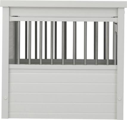 Show full view: New Age Pet ecoFLEX Single Door Furniture Style Dog Crate & End Table, Antique White, 23 inch slide 6 of 12