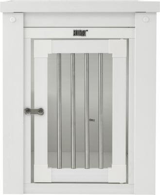Show full view: New Age Pet ecoFLEX Single Door Furniture Style Dog Crate & End Table, Antique White, 23 inch slide 2 of 12