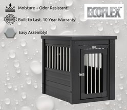 New Age Pet ecoFLEX Single Door Furniture Style Dog Crate & End Table, Espresso, 29 inch slide 2 of 9