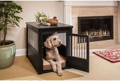 New Age Pet ecoFLEX Single Door Furniture Style Dog Crate & End Table, Espresso, 35 inch