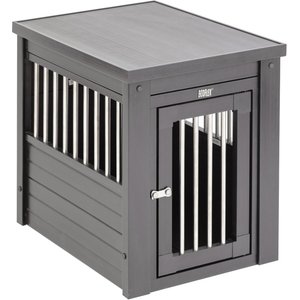 New Age Pet ecoFLEX Single Door Furniture Style Dog Crate & End Table, Grey, 23 inch