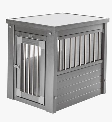 Show full view: New Age Pet ecoFLEX Single Door Furniture Style Dog Crate & End Table, Grey, 23 inch slide 3 of 12