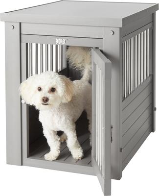 Show full view: New Age Pet ecoFLEX Single Door Furniture Style Dog Crate & End Table, Grey, 23 inch slide 4 of 12