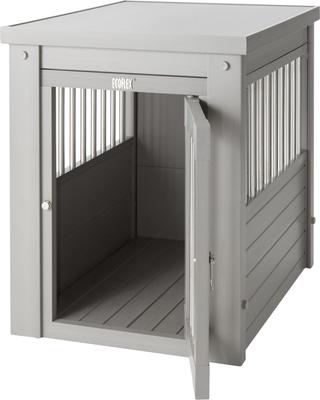 Show full view: New Age Pet ecoFLEX Single Door Furniture Style Dog Crate & End Table, Grey, 23 inch slide 5 of 12