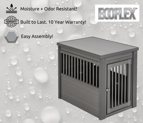 Show full view: New Age Pet ecoFLEX Single Door Furniture Style Dog Crate & End Table, Grey, 29 inch slide 8 of 13