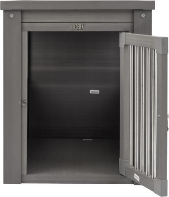 Show full view: New Age Pet ecoFLEX Single Door Furniture Style Dog Crate & End Table, Grey, 29 inch slide 3 of 13
