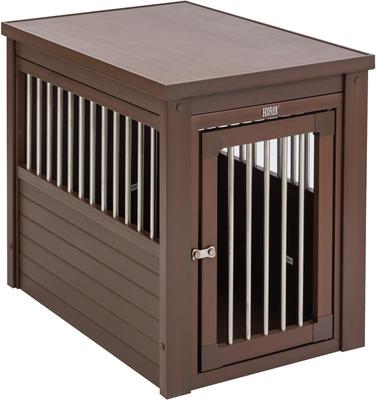 Show full view: New Age Pet ecoFLEX Single Door Furniture Style Dog Crate & End Table, Russet, 29 inch slide 4 of 13