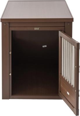Show full view: New Age Pet ecoFLEX Single Door Furniture Style Dog Crate & End Table, Russet, 35 inch slide 3 of 12