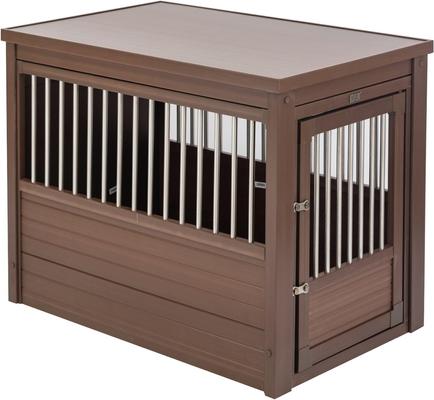 Show full view: New Age Pet ecoFLEX Single Door Furniture Style Dog Crate & End Table, Russet, 35 inch slide 4 of 12